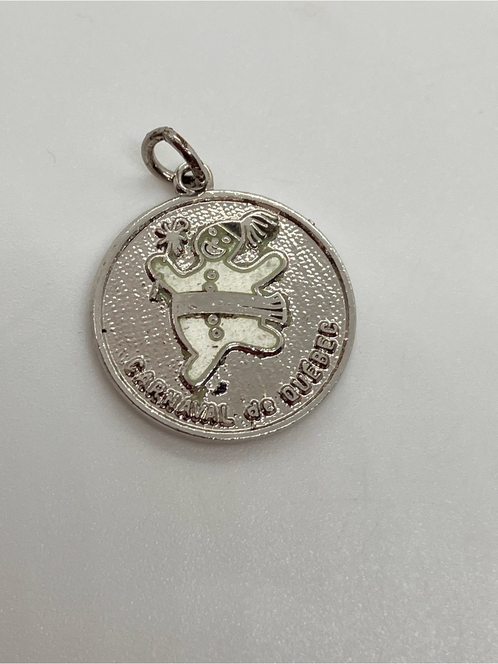 Vtg Quebec Winter Carnaval Bonhomme Snowman Souvenir Charm 925 Sterling Silver